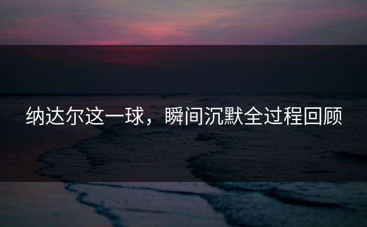 纳达尔这一球，瞬间沉默全过程回顾
